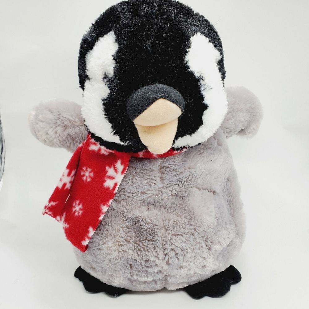 Wild Republic Soft Large Penguin Red Scarf 14" Plush Stuffed Animal Toy
